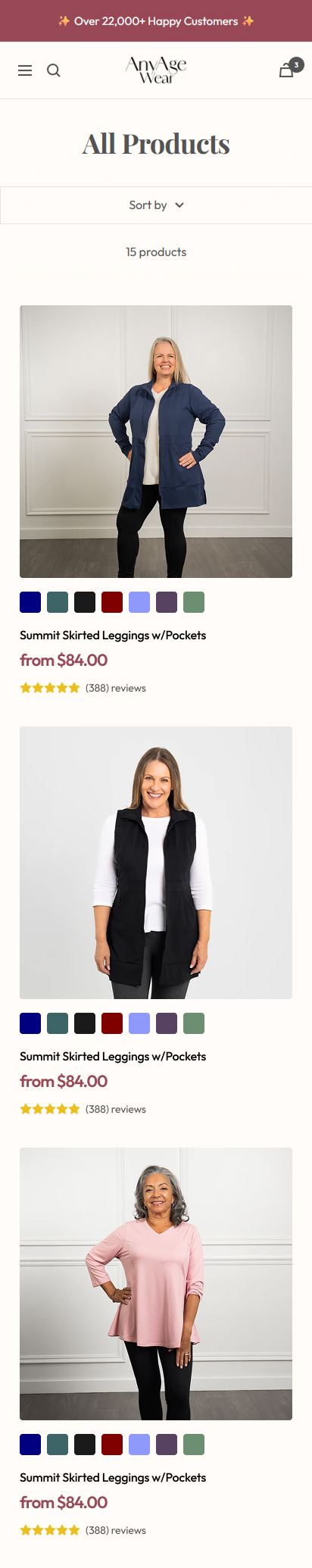 Variant: Single column