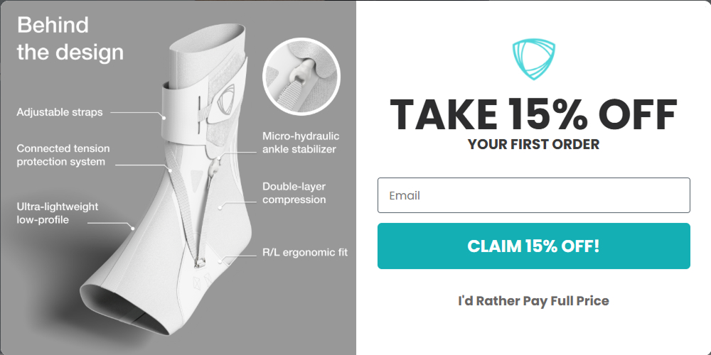 Control: Desktop popup, immediate